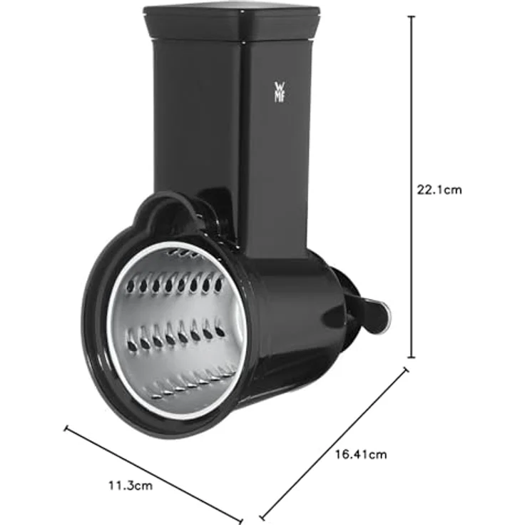 WMF Profi Plus Gemüseschneider 4-teilig, Cromargan Edelstahl, 4 Schneideinsätze für Gemüse, Obst, Käse, für und Küchenminis Küchenmaschine – Bild 12