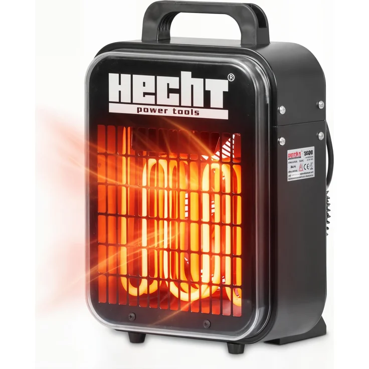 HECHT 3500 Heizlüfter, 3000 W, 3 Heizstufen, Überhitzungsschutz, bis 30 m², kompakt und mobil