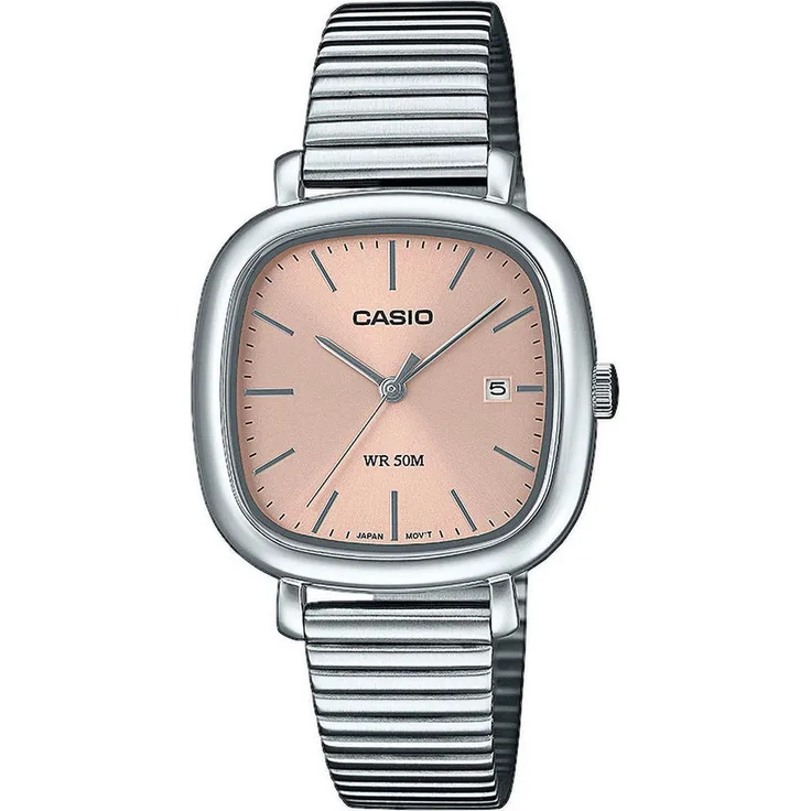 CASIO TIMELESS COLLECTION LTP-B166D-4AVEF, Quarzuhr mit Edelstahlarmband, analog, für Damen und Herren, Rot