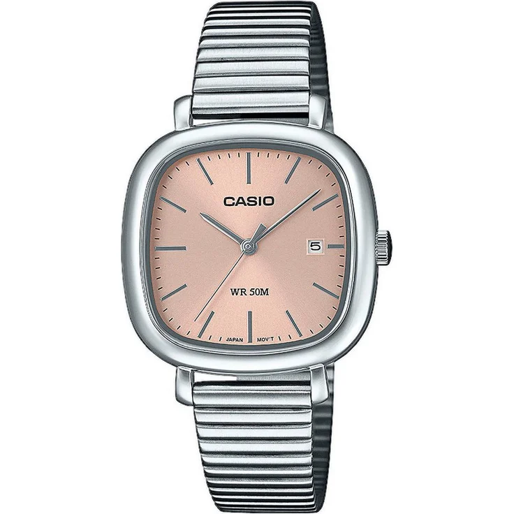 CASIO TIMELESS COLLECTION LTP-B166D-4AVEF, Quarzuhr mit Edelstahlarmband, analog, für Damen und Herren, Rot – Bild 1