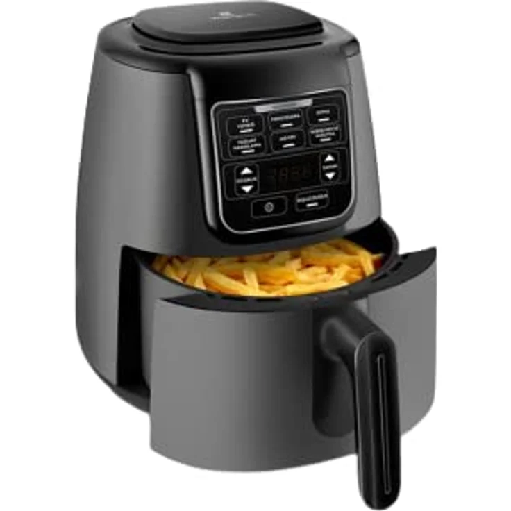 Karaca Air Pro Cook XL 2 in 1 Airfryer Raum Grau Schwarz, Fritten, Hausjoghurt, Trockene Gemüse Obstsorten, Grillgerichte, Less Fat Technology, Grillgerichte Sowie Saftige – Bild 3