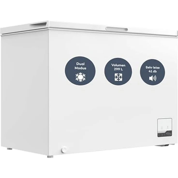 SCHOEPF GT300S Gefriertruhe, 299 Liter, Energieeffizienzklasse E, 4-Sterne, leise mit 41 dB, weiß – Bild 1