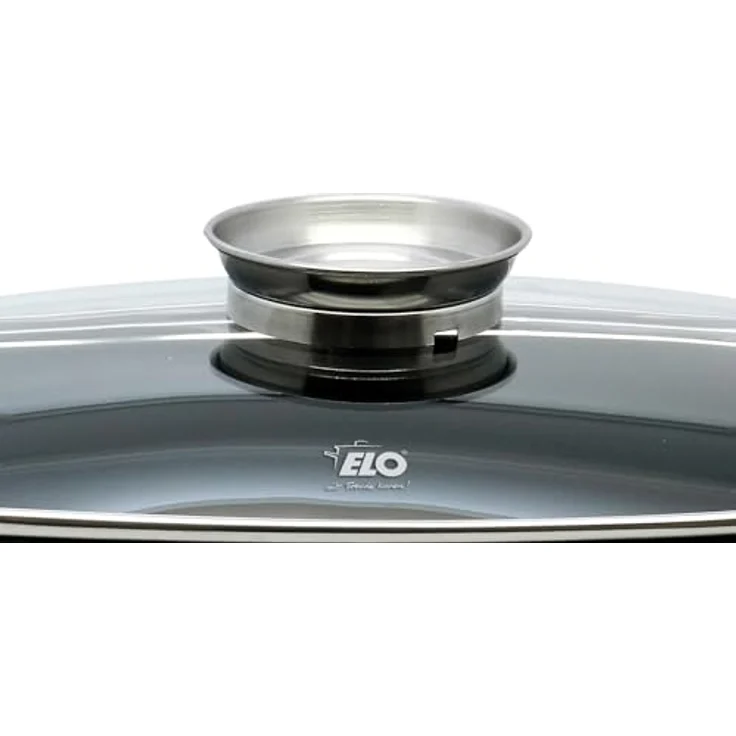 ELO Alucast Bräter 32cm, Aluminiumguss mit PFAS-freier Antihaftversiegelung und Glasdeckel, schwarz – Bild 2