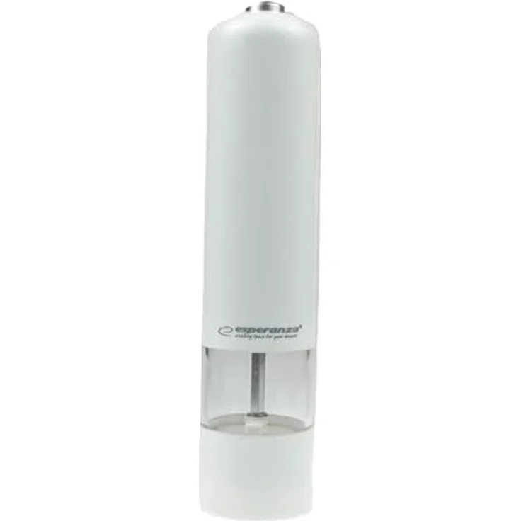 Esperanza EKP001W MALABARA, Pfeffermühle mit LED-Beleuchtung, Weiß, einstellbare Schleifstärke, 23 cm – Bild 2