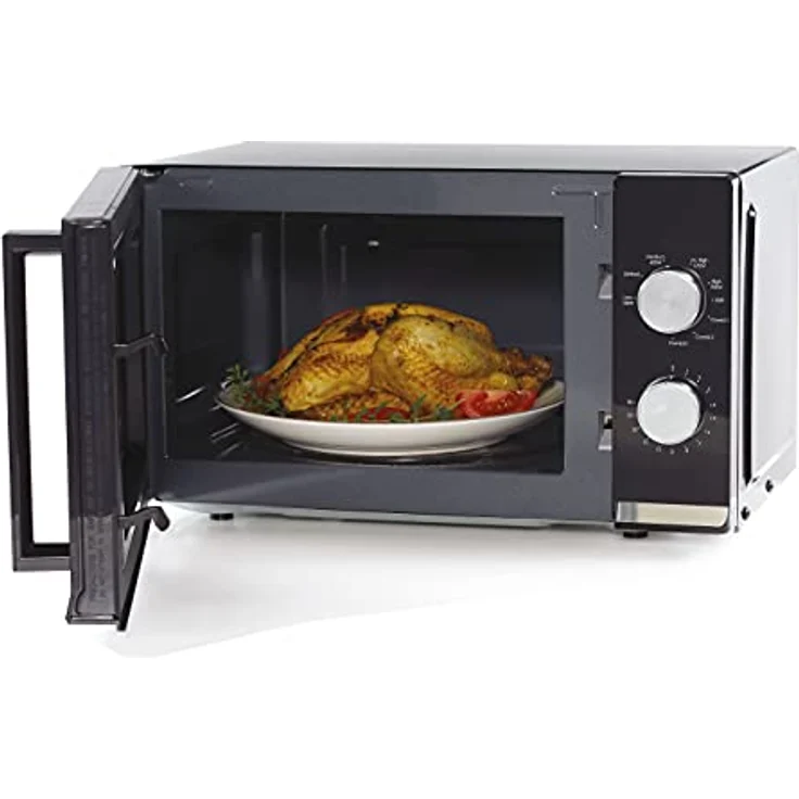 Candy Mikrowelle / 700 Watt/Grill 900 Watt / 20 Liter/Grilleinsatz/Schwarz/Modell: CMG20TNMB, 26,2x45,2x36cm – Bild 3