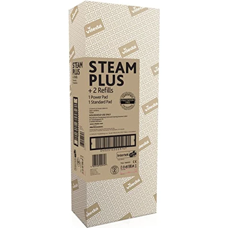 Vileda Steam Plus Dampfreiniger, 1.550 Watt, mit 1x Mikrofaserbezug und 1x PowerPad, schwarz – Bild 6