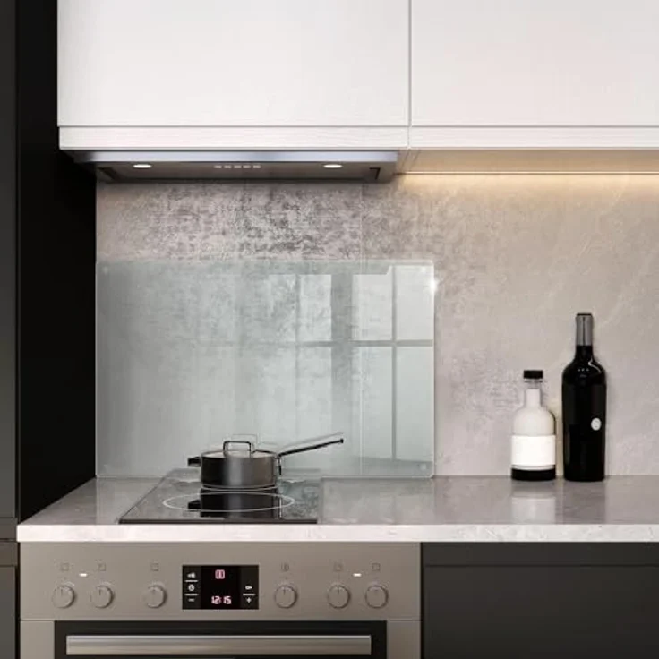 Tulup Tulup Glasschneidebrett XXL, 80x52cm, gehärtetes Glas, transparent, rutschfest und hygienisch, langlebig, multifunktional – Bild 3