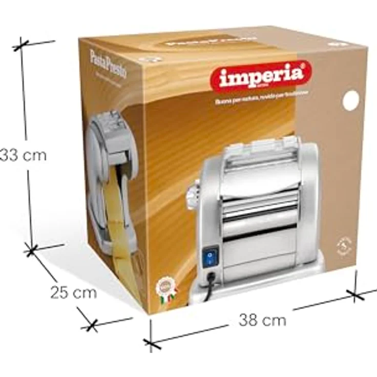 Imperia PASTAPRESTO T6,5/12 mm, Elektrische Pastamaschine in Anthrazitgrau mit Edelstahl-Schalenmaterial – Bild 7
