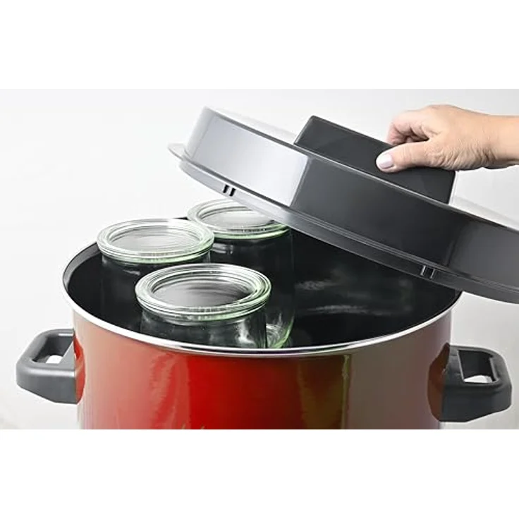 Kochstar WarmMaster A - Sonder-Edition X-Mas Einkochautomat, 27 l, Rot, 1800 W, emailliert, mit Zapfhahn und Thermostat, vielseitig als Glühweintopf und Heißgetränkeautomat – Bild 4