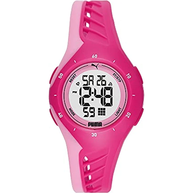Puma Uhr für Unisex Puma 3, Digitales Uhrwerk, 40mm Pinkes Polykarbonatgehäuse mit PolyurethanArmband, P6008 – Bild 1
