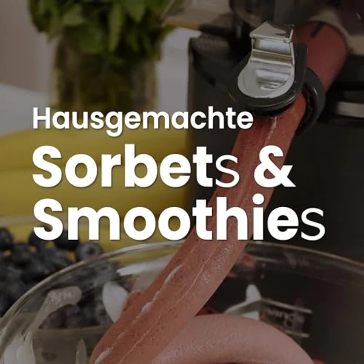 Kuvings REVO830 Slow Juicer | Automatisches Schneidesystem | inkl. Smoothie & Sorbet Filter Set | Mattschwarz – Bild 3