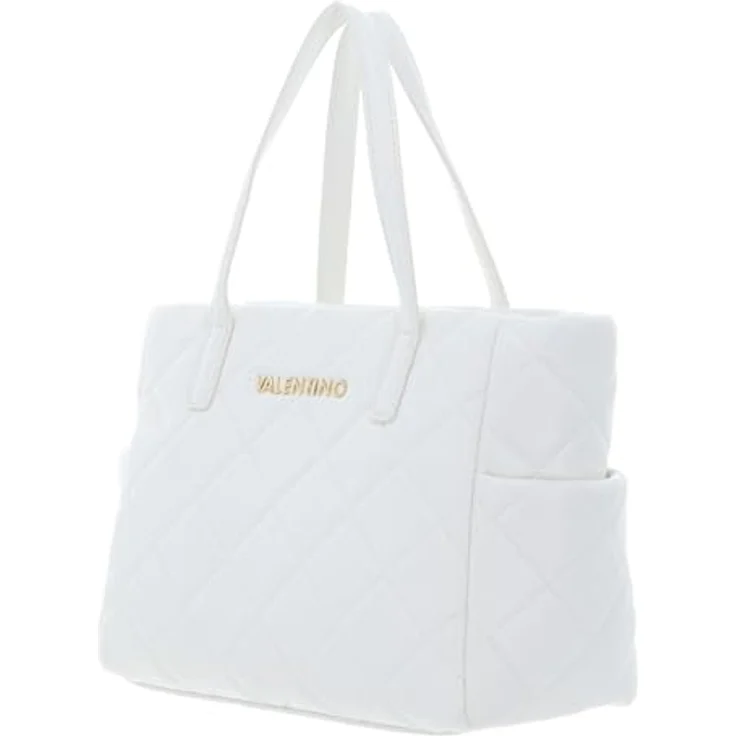 VALENTINO BAGS Ocarina Shopper Shopping Bag, gesteppte Einkaufstasche in Bianco, 34 cm x 22 cm x 13 cm, mit abnehmbarem Schulterriemen, nachhaltigen Materialien und großzügigem Stauraum – Bild 2