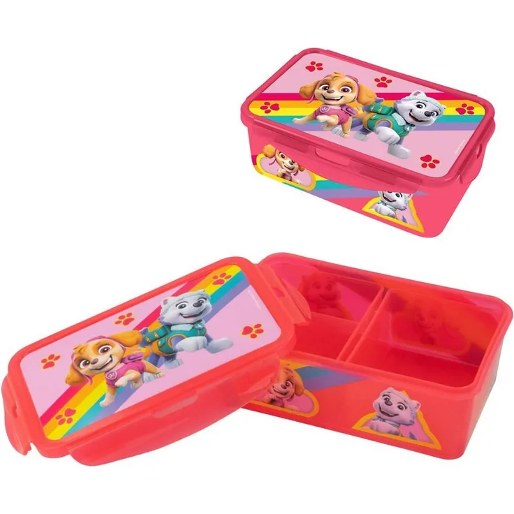 PAW PATROL Lunchbox Brotdose mit Einsätzen Paw Patrol Lunch to Go Kinder Vesper-Dose, BPA-frei, Mikrowellen- und spülmaschinenfest