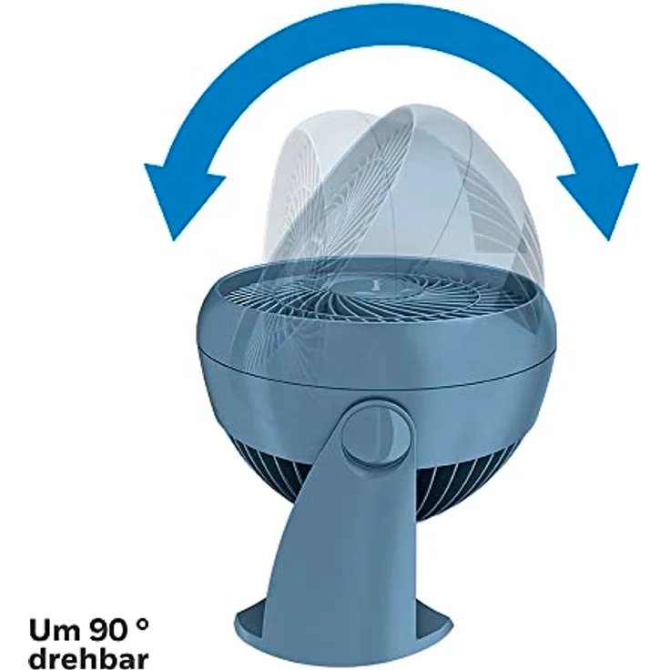 Honeywell TurboForce Turbo-Ventilator - blau Ausführung (Geräuscharme Kühlung, verstellbarer Neigungswinkel bis zu 90°, 3 Geschwindigkeitseinstellungen, Wandmontage, Tischventilator) HT900NE4 - Preisvergleich – Bild 4
