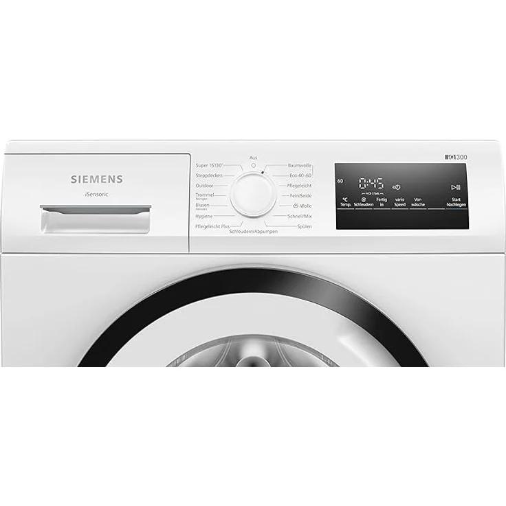 Siemens WM14N123 iQ300, Frontlader-Waschmaschine, B, Fassungsvermögen 7 kg, Standgerät, Breite 60 cm, weiß – Bild 2