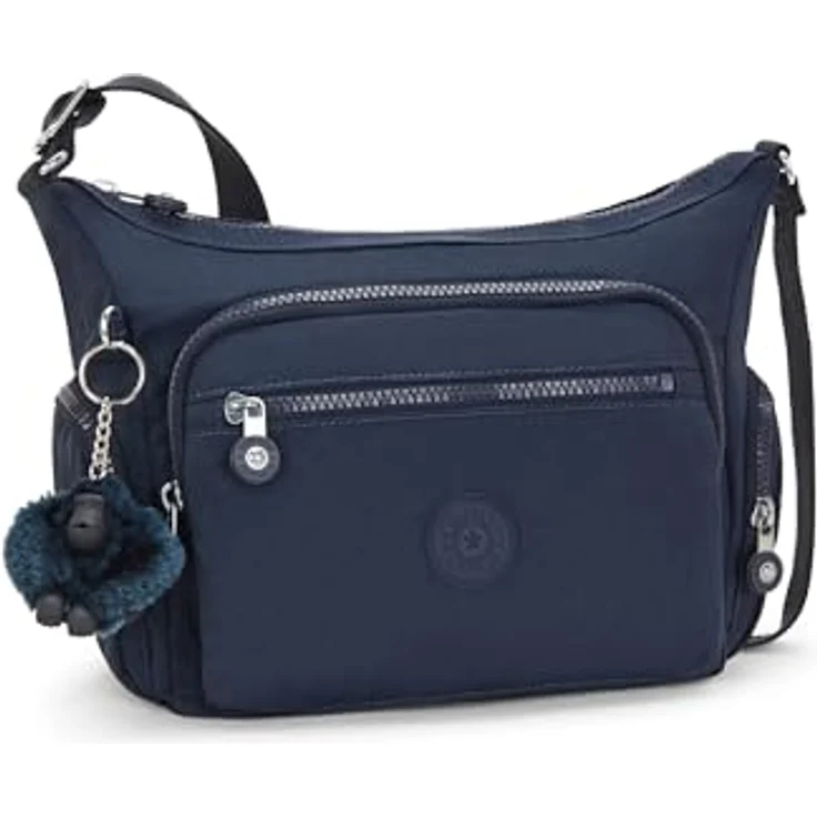 KIPLING Umhängetasche Basic Eyes Wide Open, Blau, mit vielen Zippertaschen – Bild 5