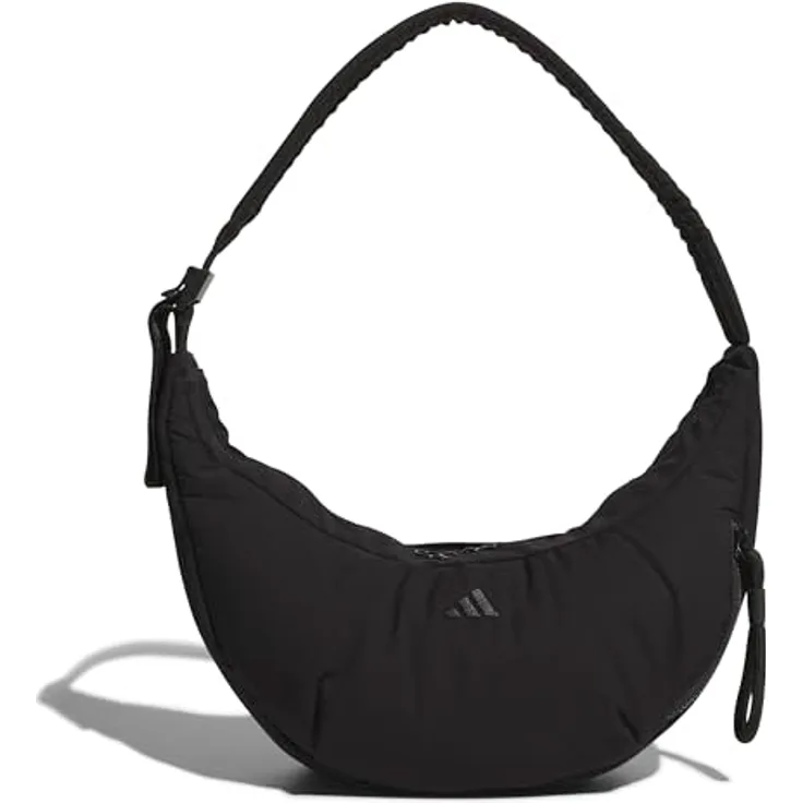 adidas Performance MH PF SH BAG, Schultertasche in Puffy Optik mit gepolsterten Schultergurten, schwarz