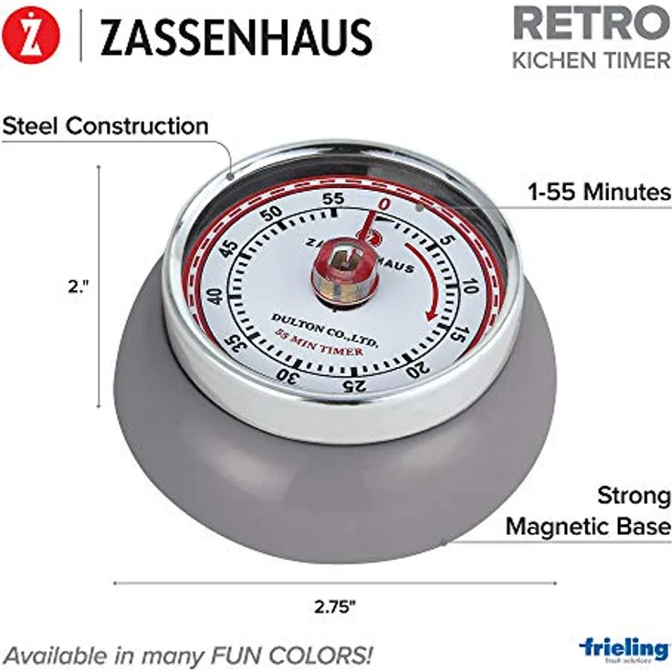Zassenhaus M071795 Speed Küchentimer, Cool Grau, One Size , – Bild 2