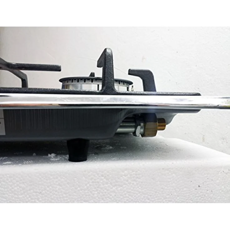 Phönix Domino-ST Gaskochfeld Edelstahl Gaskocher 2 flammig, Guss Wok-Aufsatz + Gasherdkreuz – Bild 3