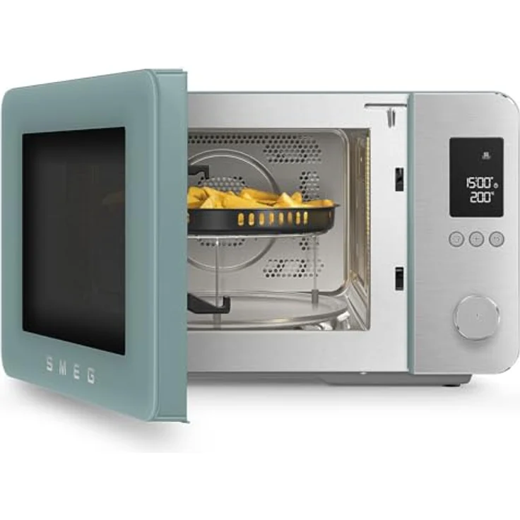 Smeg MOC02EGMEU Kombi-Mikrowelle, Emerald Green, 9 Garfunktionen, Inverter-Technologie, LCD-Farbdisplay, Grill- und Heißluftfunktion – Bild 8