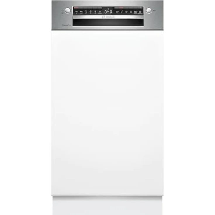 Bosch Serie 4 SPI4HMS13E, Halb integrierter Geschirrspüler, 10 Maßgedecke, 45 cm breit, Weiß, Edelstahl, EcoSilence Drive, Home Connect, AquaStop – Bild 1