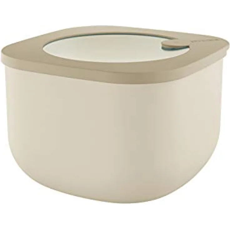 Guzzini - Kitchen Active Design, STORE&MORE Dicht schließende Dosen für Kühlschrank/Gefrierschrank/Mikrowelle, Hoch (M) - Lehm, 16 x 16 x h10,7 cm | 1550 cc - 17070379