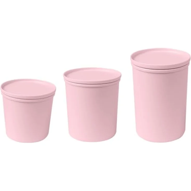 AWAVE Frischhaltedose rund mit Deckel, luftdicht, 500 ml, rosé, aus recycelten PET-Flaschen, für Mehrweggebrauch – Bild 4