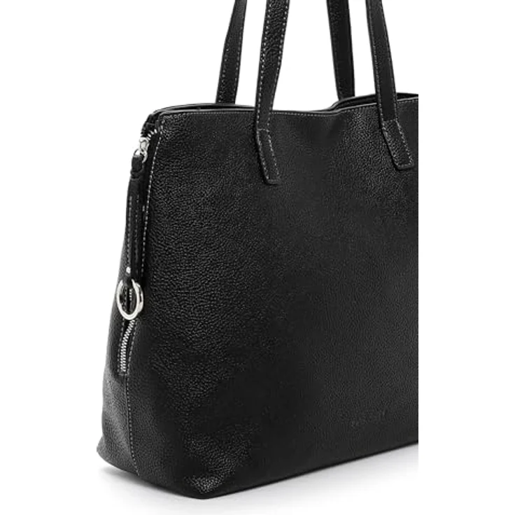 SURI FREY Shopper SFY Debby, uni Design in Weiß mit Druckknopf und Reißverschlussfächern, vegan – Bild 8