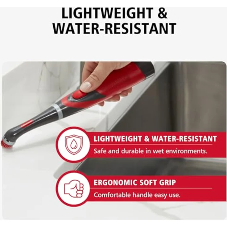 RUBBERMAID 1839685 Reveal Power Schrubber Werkzeug mit 13 mm (1_2 Zoll) Universalreinigungskopf 1pc grau – Bild 5