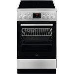 AEG CCB5442CBM 50 cm Standherd mit Glaskeramik-Kochfeld / Bräterzone / Mehrkreiskochzone / Versenkknebel / Grillfunktion / Display mit Uhr / A