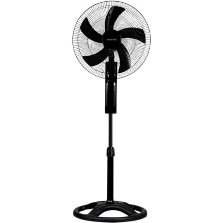KUMTEL Standventilator KTF-340, 45 cm Durchmesser, 60 W, höhenverstellbar bis 145 cm, 90° oszillierend, geräuscharmer Betrieb, schwarz – Bild 2