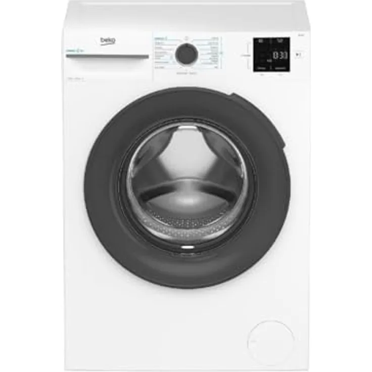 Beko BMWU31041A EnergySpin, Waschmaschine mit automatischer Reinigung und schwebendem Korb, Weiß und Schwarz