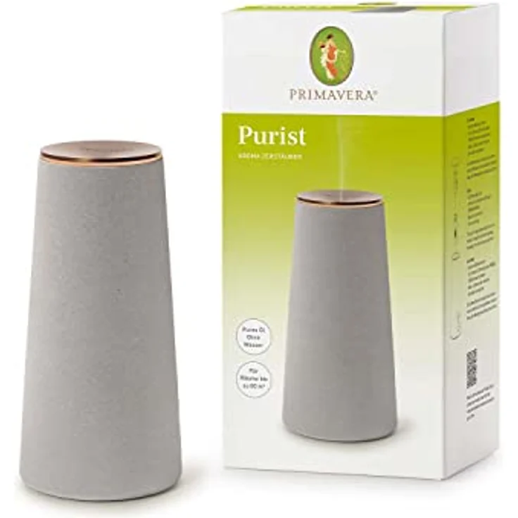 Primavera Aroma Diffuser Purist, minimalistischer Duftzerstäuber für Räume bis 80 m², Beton und Metall – Bild 5