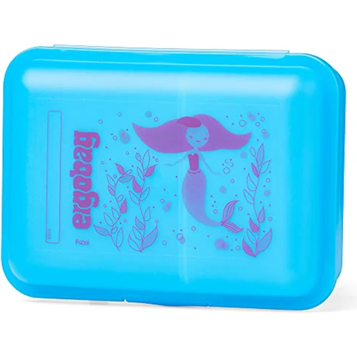 ergobag Brotdose mit Motiv und Trennfach BPA-frei Spülmaschinenfest Robust Kinderfreundlich Meerjungfrau - Blau – Bild 1