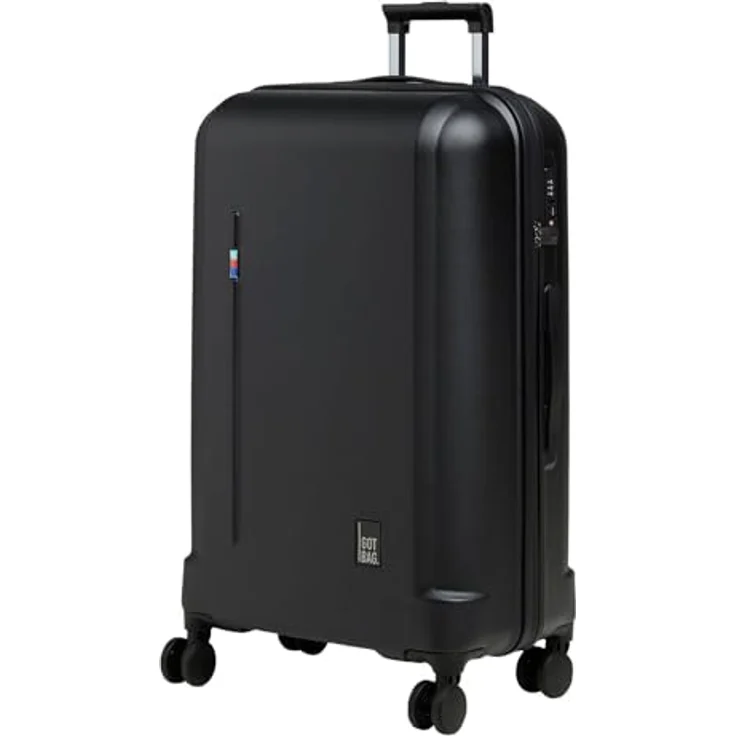 GOT BAG RE:SHELL CHECKED, Hartschalen-Trolley aus 100% recyceltem Ocean Impact Plastic, Schwarz, 77x46x28 cm עם TSA-Zahlenschloss und 15-Zoll-Laptopfach – Bild 2