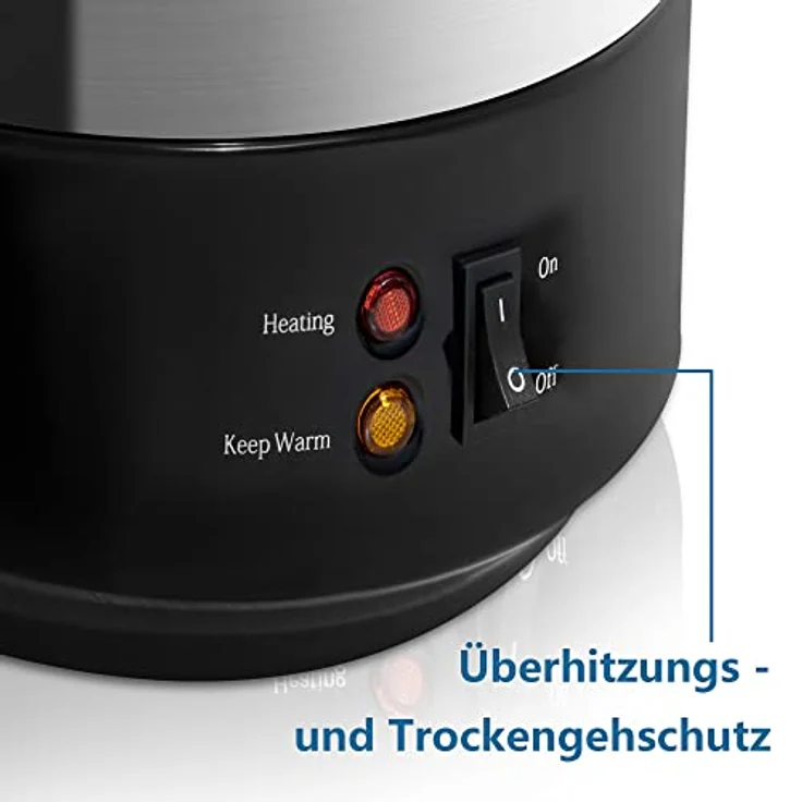 Ribelli Wasserkocher Heißgetränkespender, 21 l, Edelstahlgehäuse mit Temperaturregler 30°C bis 100°C, integrierter Ablaufhahn – Bild 7