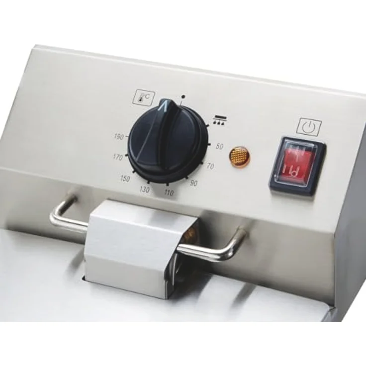 GastroHero Elektro Fritteuse EF-ECO10A, 10 Liter Edelstahl-Fritteuse mit Thermostat, Überhitzungsschutz und Ablasshahn für Gastronomie – Bild 3