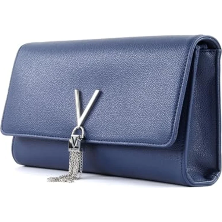 Valentino Divina Lady Clutch, Damen Handtasche in Blau mit abnehmbarem Schulterriemen und Magnetverschluss, 27 cm breit – Bild 4