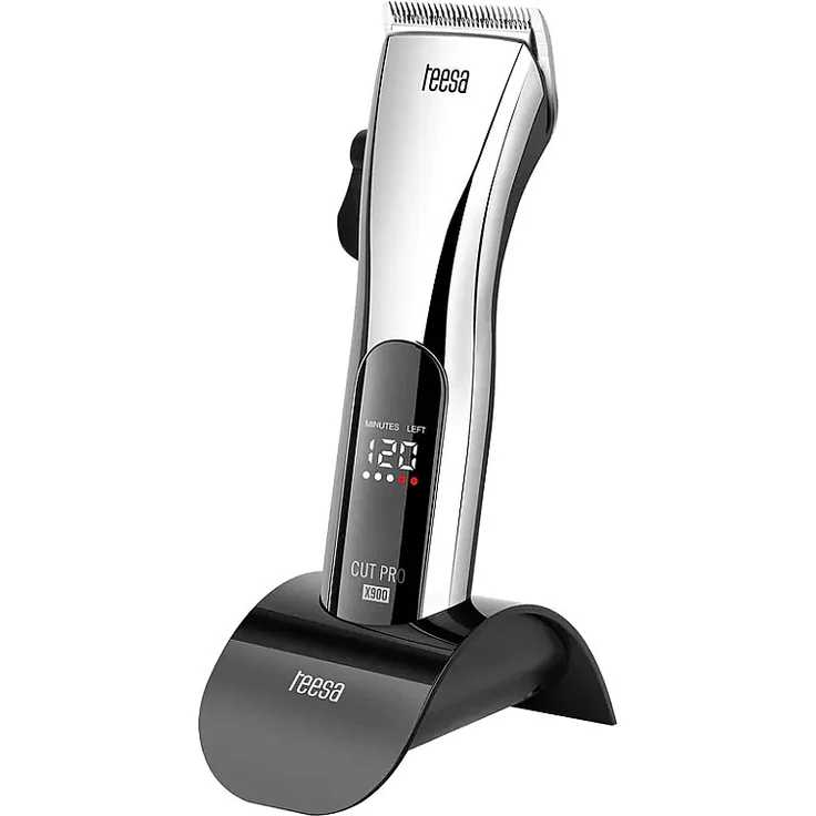 Uni-T Teesa CUT PRO X900, Schwarz, Silber, kabelloser Haarschneider mit 120 min Akkulaufzeit