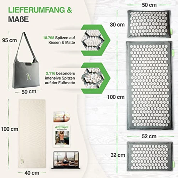 BACKLAxx® Akupressurmatte "Magnum" (Halbleinen, 100% Kokosfasern, Naturkautschuk) – Bild 5
