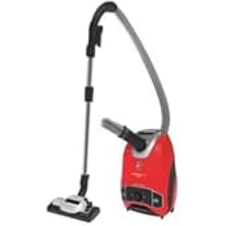 Hoover H-ENERGY 700 Bodenstaubsauger mit 5 L Beutel – extra leiser Staubsauger (64 dBA) mit Schmutzsensor & Beutelentsorgungssystem – Staubsauger mit antibakt. EPA Filter – HOME Edition + Parkettdüse
