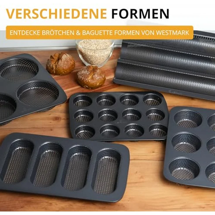 WESTMARK Brötchen Backform 9 Nester (105674) – Bild 12
