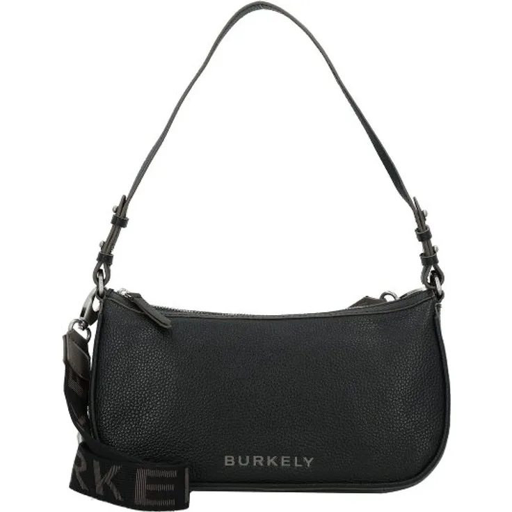 Burkely Always Alyx Schultertasche, 100% Leder, 28 cm, schwarz