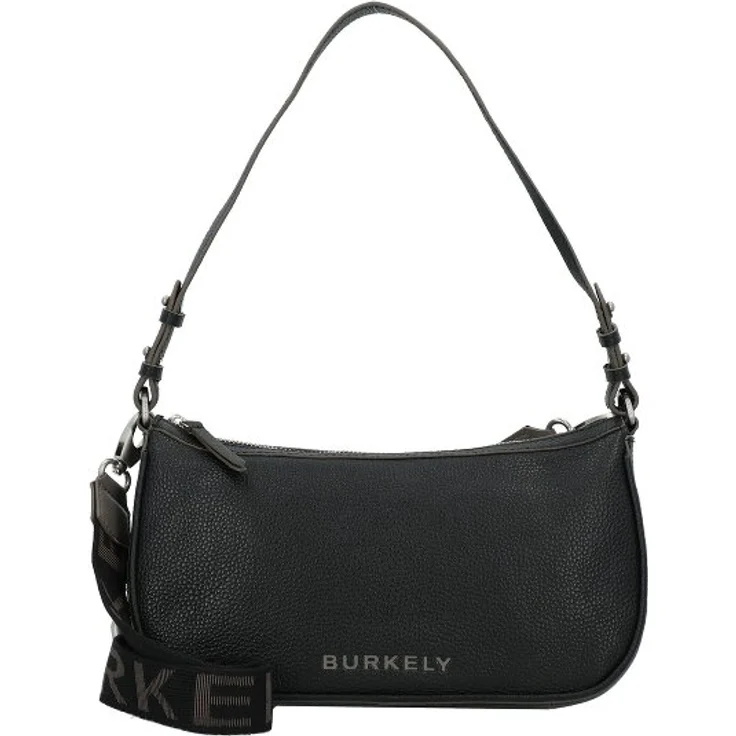 Burkely Always Alyx Schultertasche, 100% Leder, 28 cm, schwarz