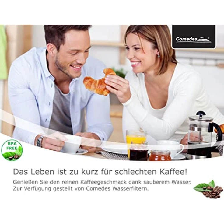 "Comedes Wasserfilter 4er Set, kompatibel mit Krups, Melitta und Nivona Kaffeeautomaten, reinigt mit Aktivkohle und Ionentauscher" – Bild 6
