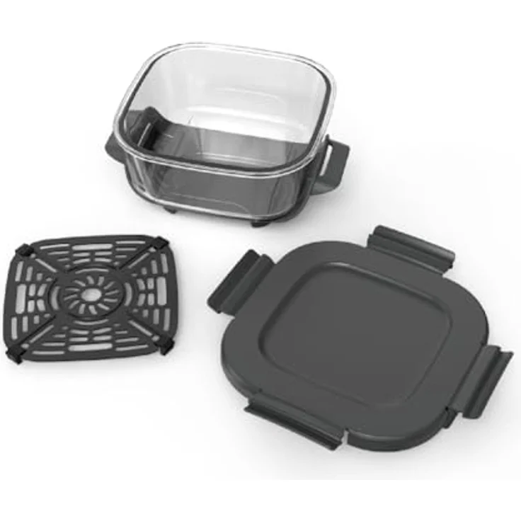 NINJA Backeinsatz CRISPi TempWare, Wärmebeständiger 1,4-l Glasbehälter mit BPA-freiem Deckel für FN101 – Bild 2