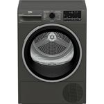 Beko B3T22491M Wäschetrockner Serie b300, 8 kg, Frontlader, Wärmepumpentrockner, 15 Programme, Sensortrocknung, Dampffunktion, Silent-Programm, Allergikergeeignet, Säulenfähig, Manhattan Gray