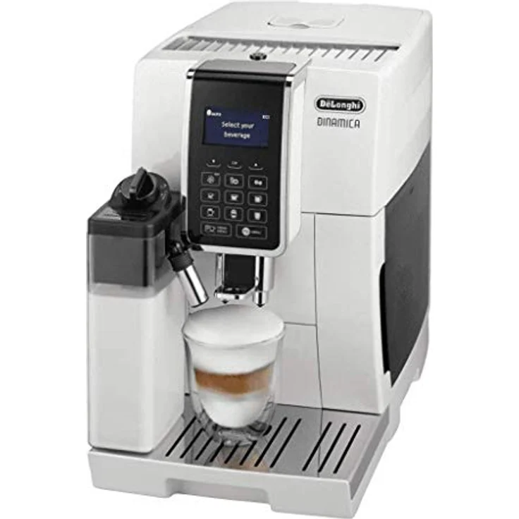 De'Longhi ECAM 353.75.W Kaffeevollautomat, beleuchtete Sensortasten, 1450 Watt, weiß, mit Milchsystem und integriertem Mahlwerk – Bild 2
