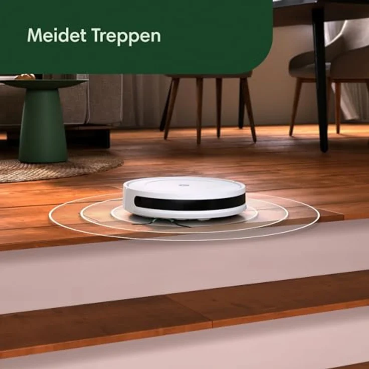 iRobot Roomba Combo Essential Saug- und Wischroboter (Y0112), leistungsstarkes Saugen und Wischen, 4-Stufen-Reinigungssystem, 3 Saugstufen, Spot-Cleaning, steuerbar über App, Tasten oder Sprache, Weiß – Bild 5