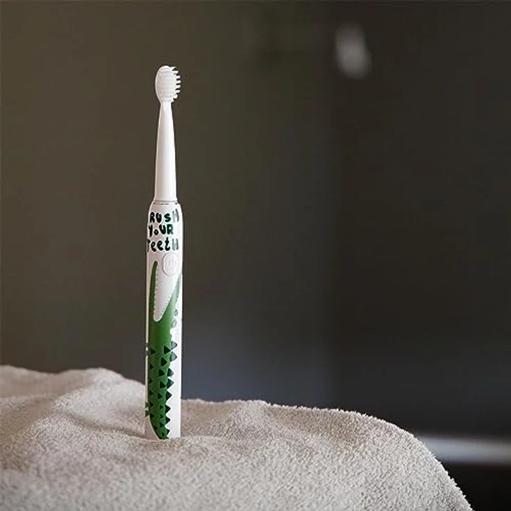 innoGIO Giosonic Crocodile Schallzahnbürste für Kinder, Durchsichtig, Unterhaltsames Design, Schutz vor Karies – Bild 5